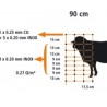 Filet Mouton double pointe OVINET Vert - 90cm 