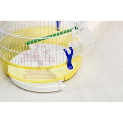 Cage oiseaux ronde ACACIA avec bac transparent