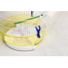 Cage oiseaux ronde ACACIA avec bac transparent