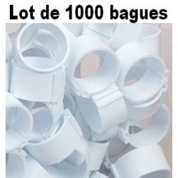 Bagues à clip 6mm - BLANC - LOT DE 1000