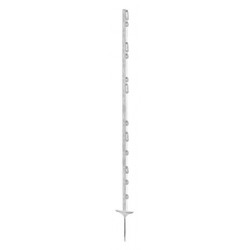 Piquet fibré blanc en PVC 157cm - 12 isolateurs