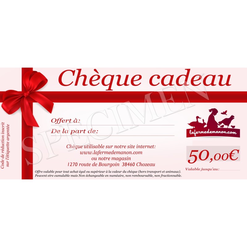 Chèque-cadeau .fr de 2€