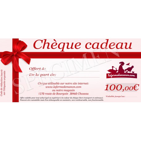 cheque cadeau