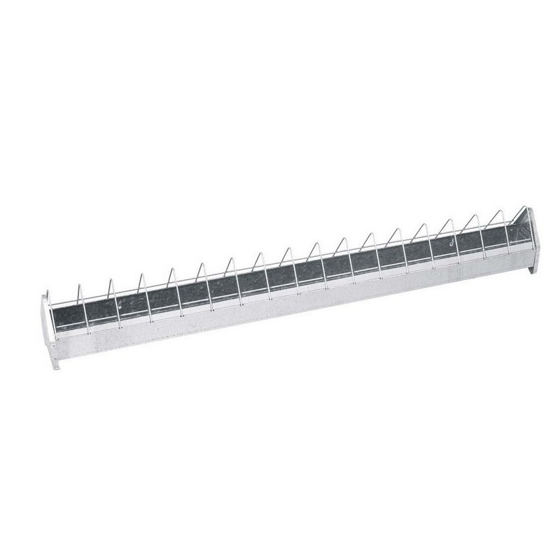 Mangeoire linéaire 50cm galva pro - 8 ouvertures Mangeoire linéaire 50cm galva pro - 8 ouvertures