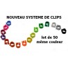 Bagues 8mm à DOUBLE CLIPS