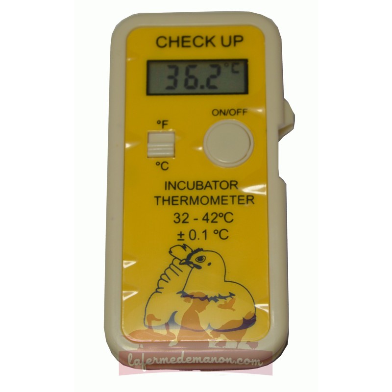 Thermomètre digital avec sonde pour couveuse.
