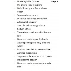 Quelques exemples de plantes vivaces et rocailles