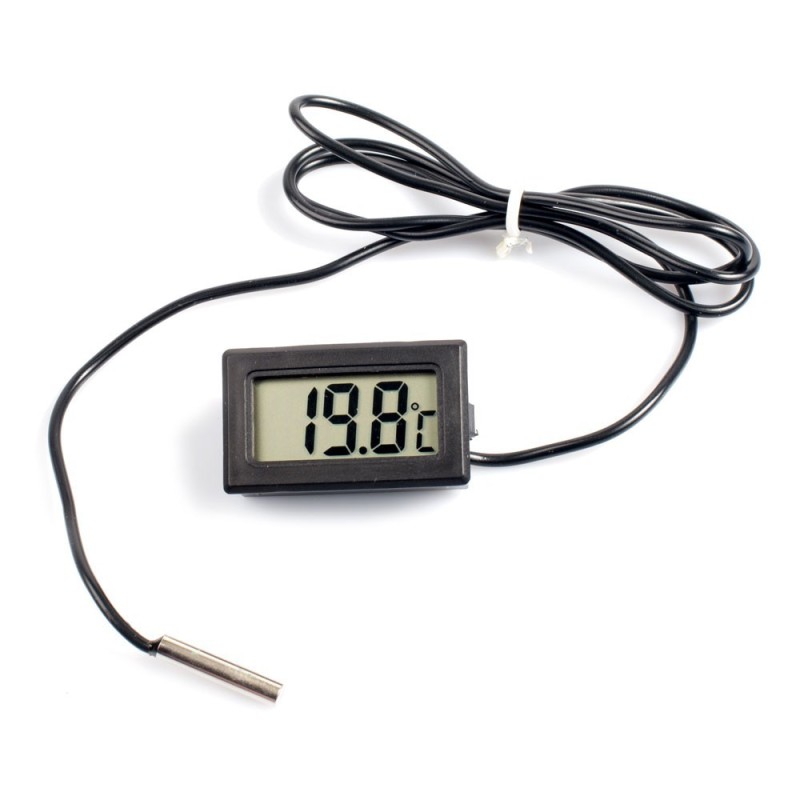 Thermomètre LCD Digital 12V + Sonde Température Durite 18mm