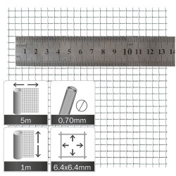 GRILLAGE 6x6mm - 5M - ht 1m