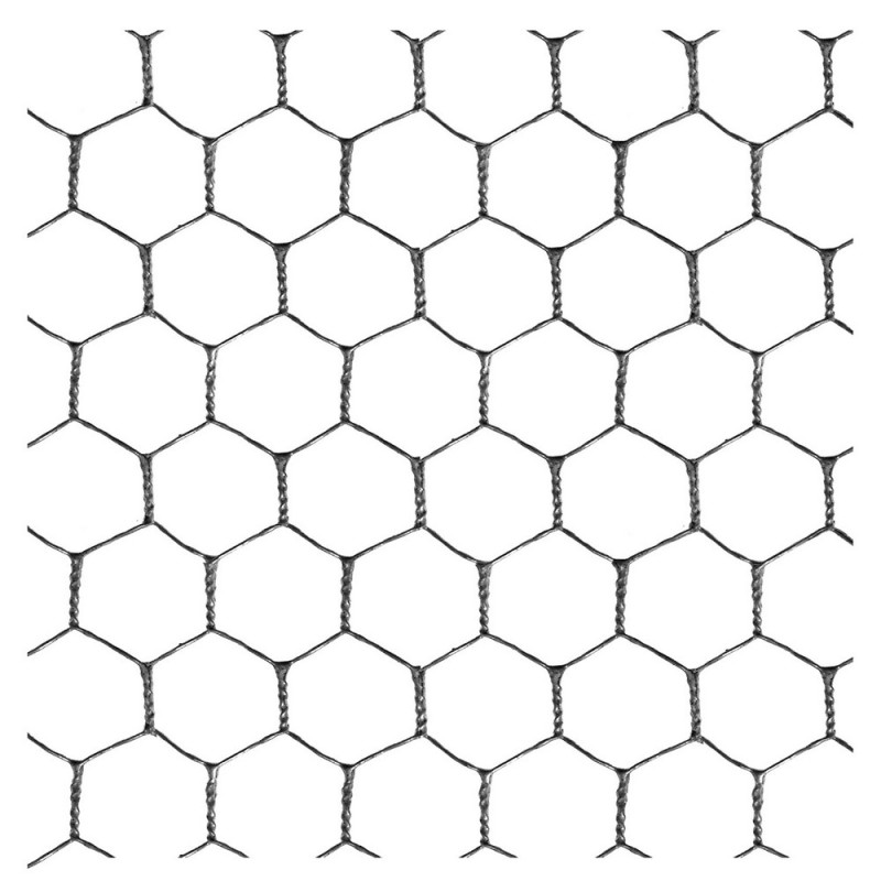 Grillage galvanisé à maille hexagonal de 25x25 en 1m de haut