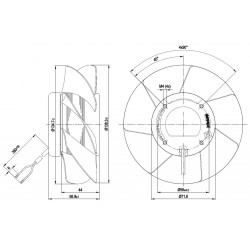 Ventilateur ASPIRANT 13cm - 230 Volts