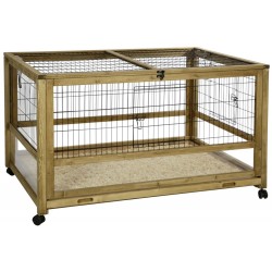 Clapier / cage d'interieur avec roulette
