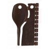 Bagues exotique plastique 2.5mm - Marron
