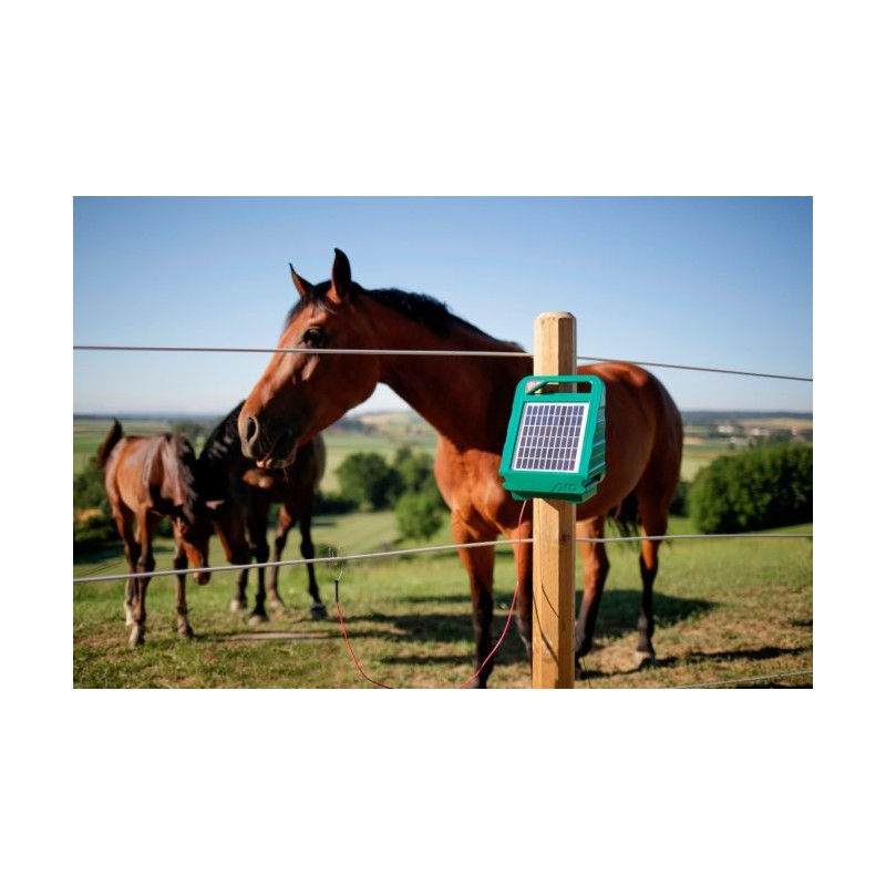 Clôture électrique solaire Llampec MODÈLE 50S pour chevaux porcs bovins et  animaux sauvages