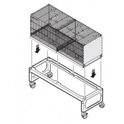 Support à roulette pour cage 120cm