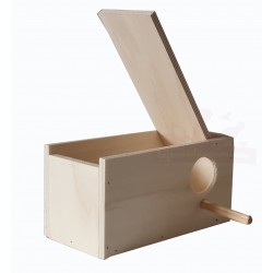 nichoir horizontal en bois pour les petites perruches