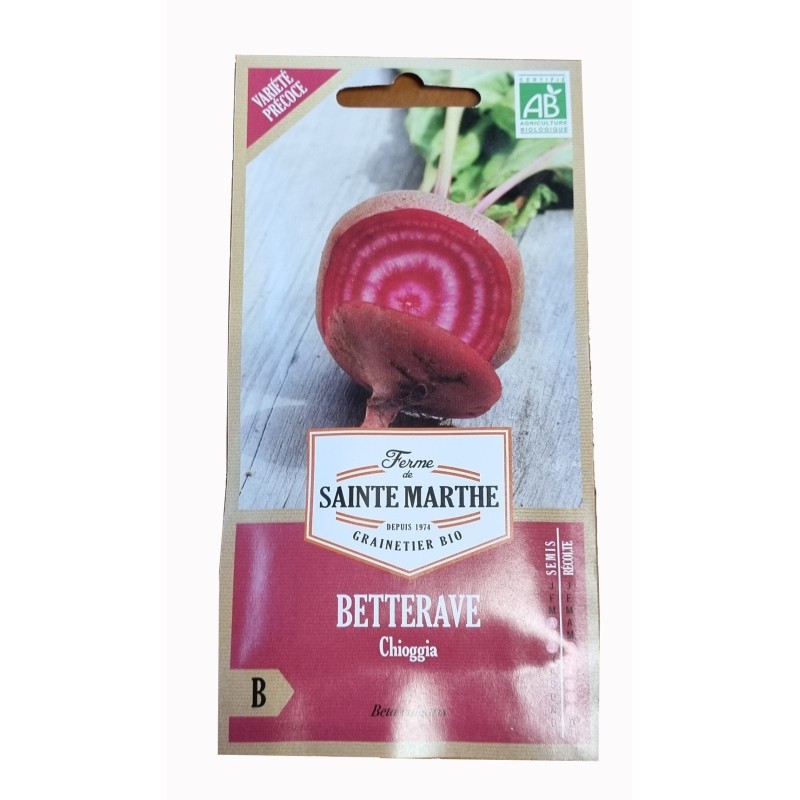 Betterave Chioggia en sachet de 150 graines certifié AB