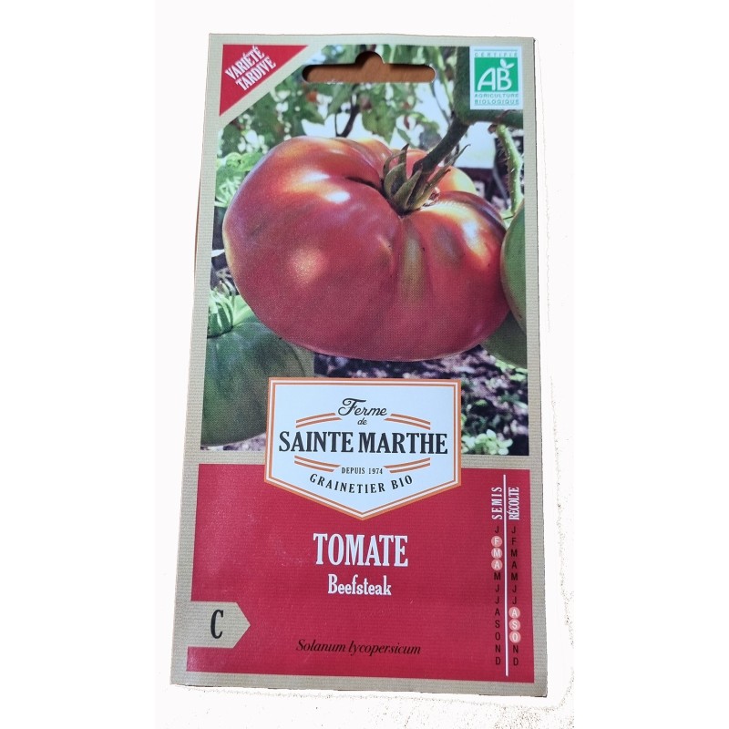 Sachet de graine de tomate Beefsteak, coeuf de Boeuf certifié AB