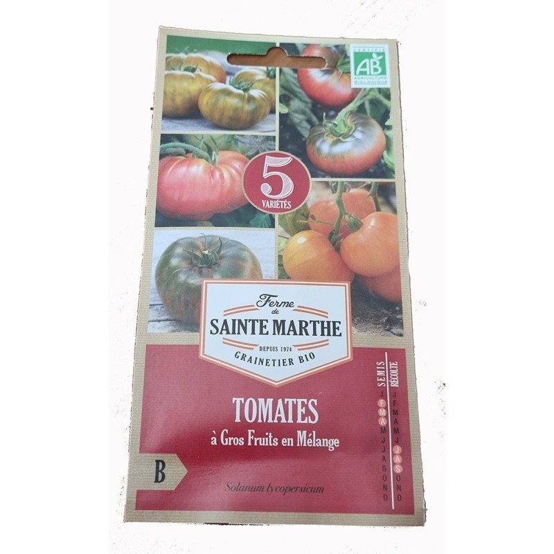 Sachet de graine de tomate 5 variétés certifié AB