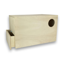 Nichoir en bois pour Lori avec tiroir