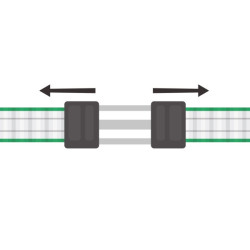 Connecteur ruban litzclip jusqu'à 12.5mm - Lot de 5