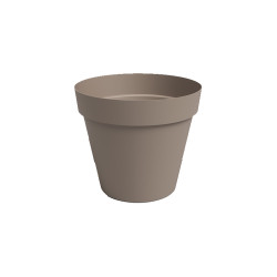 Pot pour jardin. Pot en plastique. Pot capri. pot artevasi. Pot couleur taupe