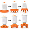 abreuvoir 1.5l avec ou sans pied - mangeoire a trou avec ou sans pied
