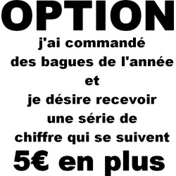 Option: série de chiffres qui se suivent sur bagues de l'année uniquement