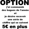 Option: série de chiffres qui se suivent sur bagues de l'année uniquement