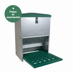 Mangeoire anti-nuisible avec ratguard. Mangeoire 12kg pour poules et volailles. Mangeoire anti-nuisible et anti-gaspillage.