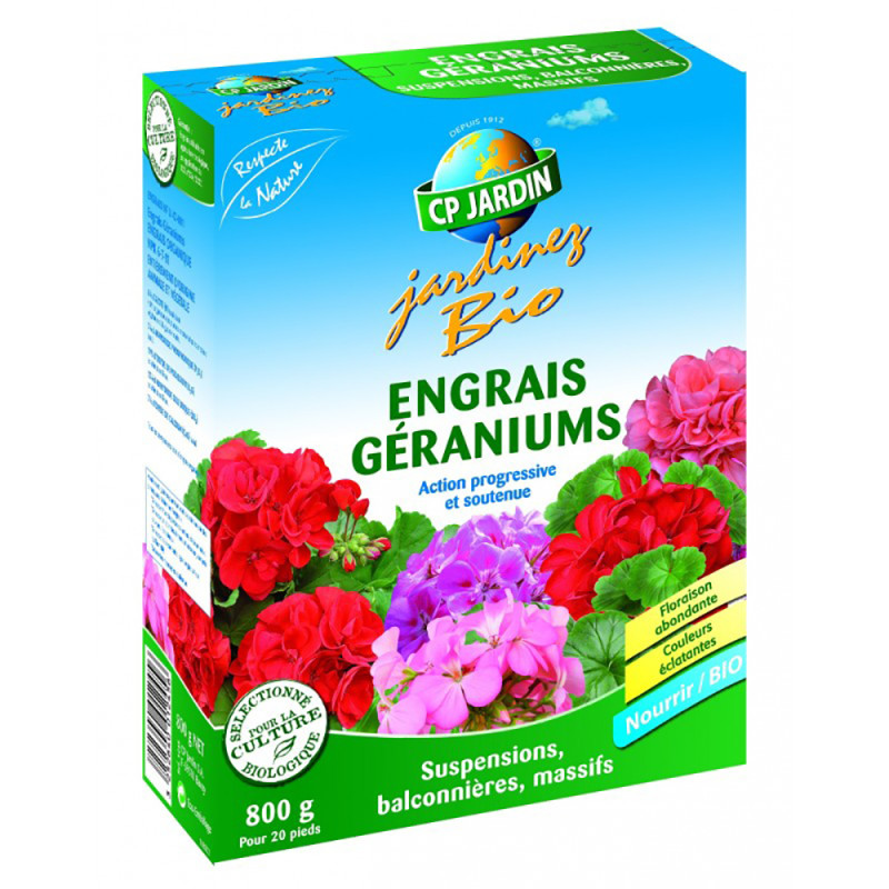 Engrais organo-minéral NPK 5-4-9. engrais pour géraniums